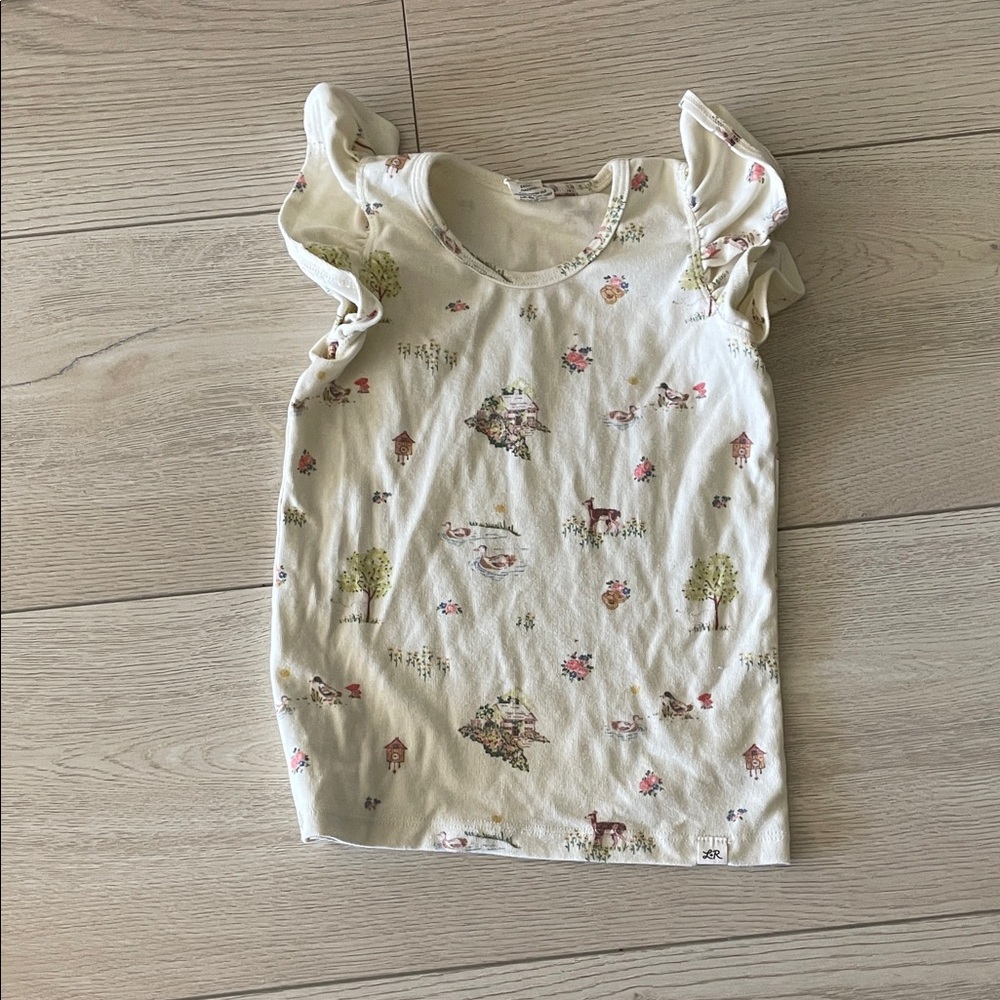 Charming Cream Graphic Kids Tee